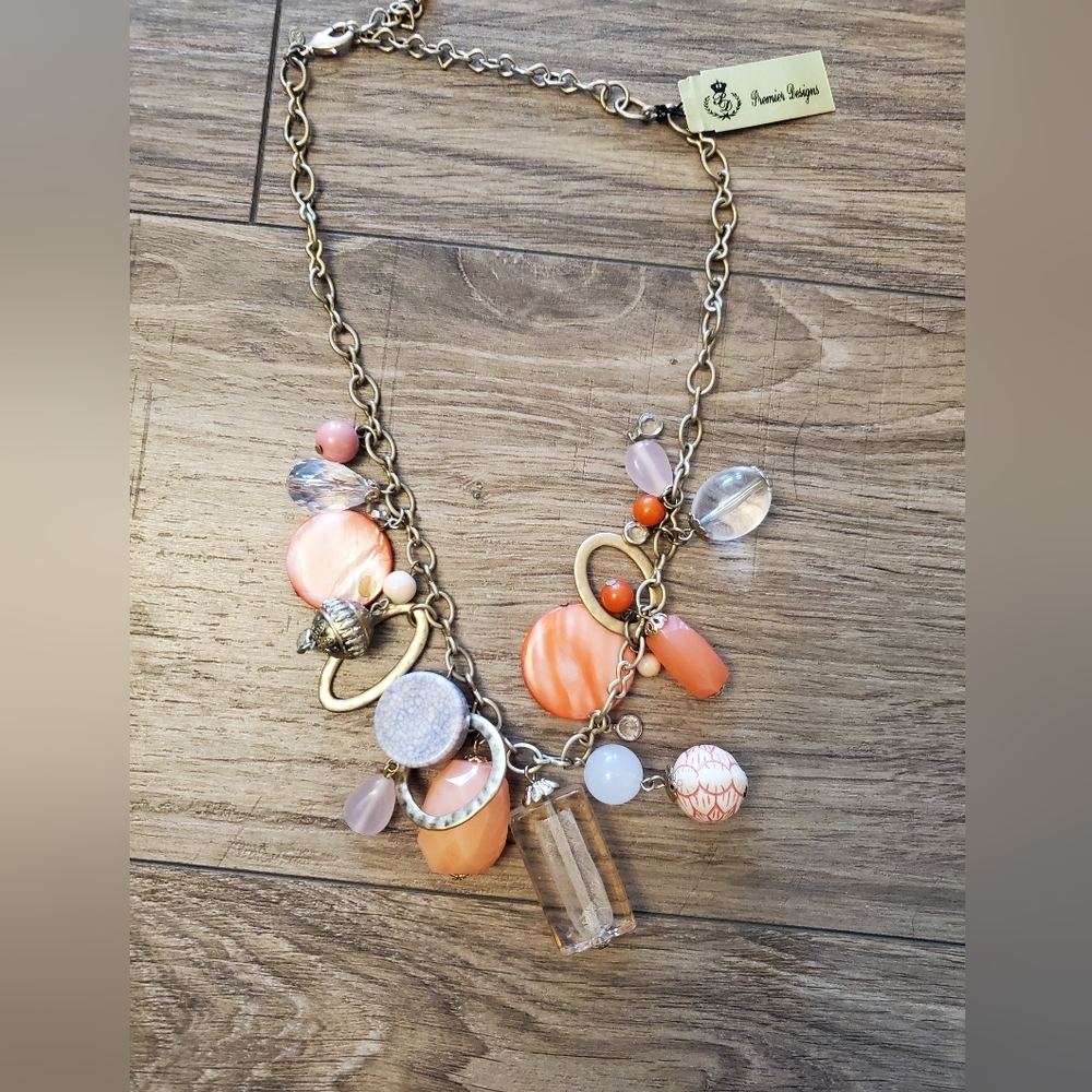 Premier Designs‎ Coral Eclectic Necklace